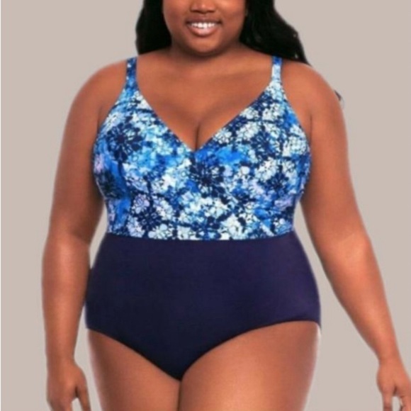 Dreamsuit plus size one piece swimsuit size 16W - Picture 1 of 10